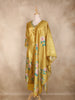 Mustard Yellow Floral Printed Design Tissue Silk Straight Cut Salwar Suit with Dupatta