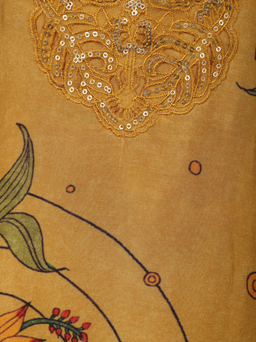 Mustard Yellow Floral Printed Salwar Suit - Diadem