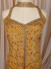 Mustard Yellow Floral Printed and Sequins Embroidered Design Chiffon Silk Palazzo Suit with Matching Dupatta