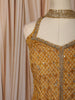 Mustard Yellow Floral Printed and Sequins Embroidered Design Chiffon Silk Palazzo Suit with Matching Dupatta