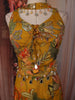 Mustard Yellow Floral Sequins Embroidered Design Georgette Palazzo Suit with Choker Dupatta