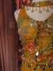 Mustard Yellow Floral Sequins Embroidered Design Georgette Palazzo Suit with Choker Dupatta