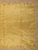 Mustard Yellow Floral Sequins Embroidered Pure Tissue Silk Saree with Designer Border