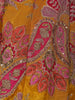 Mustard Yellow Floral Sequins and Mirror Design Tissue Silk Lehenga With Dupatta