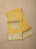 Mustard Yellow Floral Sequins and Zardozi Embroidered Design Tissue Unstitched Salwar Material with Dupatta