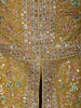 Mustard Yellow Floral Sequins and Zari Embroidered Design Georgette Part Wear Palazzo Suit with Choker Dupatta