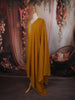 Mustard Yellow Floral Sequins and thread Embroidered Design Cotton Straight Cut Salwar Suit with Dupatta