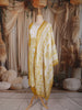 Mustard Yellow Floral Thread Embroidered Design Cotton Straight Cut Salwar Suit with Dupatta