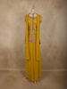 Mustard Yellow Floral Thread Embroidered Design Georgette Palazzo Suit with Dupatta