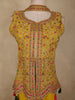 Mustard Yellow Floral Thread Embroidered Design Georgette Palazzo Suit with Dupatta