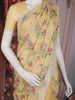 Mustard Yellow Floral Thread Embroidered Design Georgette Designer Saree