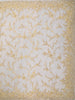 Mustard Yellow Floral Thread and Sequins Embroidered Design Pure Organza Designer Saree with Scalloped Border