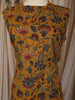 Mustard Yellow Floral Vine Printed Design Cotton Straight Cut Salwar Suit