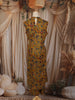 Mustard Yellow Floral Vine Printed Design Cotton Straight Cut Salwar Suit