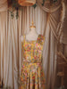 Mustard Yellow Floral Vine Printed and Beads Embroidered Design Chiffon Haldi Lehenga with Attached Dupatta