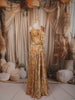 Mustard Yellow Floral Vine Printed and Beads Embroidered Design Chiffon Haldi Lehenga with Attached Dupatta