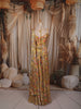 Mustard Yellow Floral Vine Printed and Beads Embroidered Design Chiffon Haldi Lehenga with Attached Dupatta