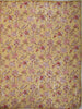 Mustard Yellow Floral Vine Sequins Embroidered Design Chiffon Fancy Saree with Lace Border