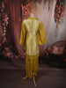 Mustard Yellow Floral Vine Sequins and Beads Embroidered Design Tissue Silk Party Wear Salwar Suit