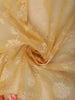 Mustard Yellow Floral Vine Thread Embroidered Design Pure Tussar Party Wear Saree with Floral Border