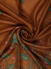 Mustard Yellow Floral Woven Design Pure Tussar Saree with Zari Border