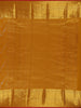 Mustard Yellow Floral Woven Pure Kanchipuram Silk Saree - Diadem