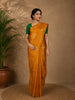 Mustard Yellow Floral Woven Soft Silk Saree