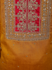 Mustard Yellow Floral Zari Embroidered Design Georgette Palazzo Suit with Dupatta