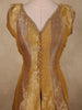 Mustard Yellow Floral Zari Woven Design Banarasi Silk Palazzo Suit with Dupatta
