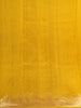 Mustard Yellow Floral Zari Woven Design Pure Banarasi Silk Saree with Floral Zari Border