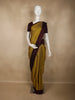Mustard Yellow Floral and Animal Motif Woven Design Soft Silk Fancy Saree with Contrast Border