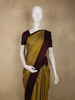Mustard Yellow Floral and Animal Motif Woven Design Soft Silk Fancy Saree with Contrast Border