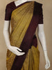 Mustard Yellow Floral and Animal Motif Woven Design Soft Silk Fancy Saree with Contrast Border