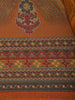 Mustard Yellow Geometric And Floral Printed Georgette Saree