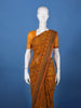 Mustard Yellow Geometric And Floral Printed Georgette Saree