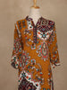 Mustard Yellow Geometric Printed Cotton Palazzo Suit