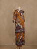 Mustard Yellow Geometric Printed Cotton Palazzo Suit