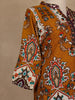 Mustard Yellow Geometric Printed Cotton Palazzo Suit