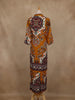 Mustard Yellow Geometric Printed Cotton Palazzo Suit