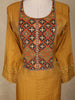 Mustard Yellow Geometric Printed Cotton Salwar Suit with Dupatta