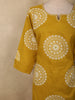 Mustard Yellow Geometric Printed Design Cotton Salwar Suit with Dupatta