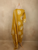 Mustard Yellow Geometric Printed Design Cotton Salwar Suit with Dupatta