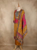 Mustard Yellow Geometric Printed  Design Crepe Straight Cut Salwar Suit with Dupatta