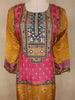 Mustard Yellow Geometric Printed  Design Crepe Straight Cut Salwar Suit with Dupatta
