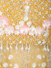 Mustard Yellow Geometric Sequins and Beads Embroidered Design Organza Haldi Wear Palazzo Suit with Matching Choker Dupatta