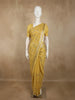 Mustard Yellow Heavy Sequins Embroidered Design Georgette Designer Saree with Lace Border