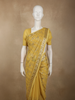 Mustard Yellow Heavy Sequins Embroidered Design Georgette Designer Saree with Lace Border