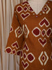 Mustard Yellow Ikat Printed Design Cotton Straight Cut Salwar Suit
