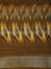 Mustard Yellow Ikat Printed Design Crepe Silk Casual Wear Saree