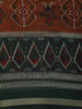 Mustard Yellow Ikat Printed Design Chanderi Cotton Saree with Contrast Border